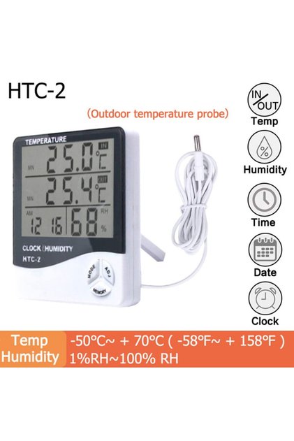 HTC-2 HTC-2 HTC-1 LCD Electronic Digital Temperature Humidity Meter Home Thermometer Hygrometer Indo
