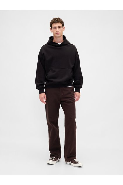 Erkek Koyu Kahverengi Canvas '90s Loose Pantolon