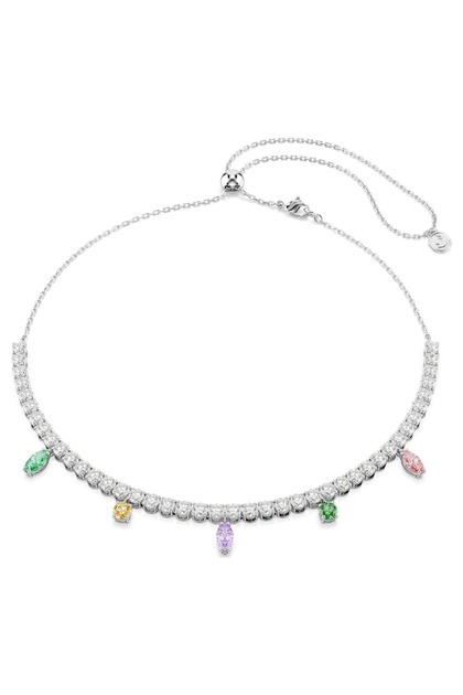Special Collection Arina Elevator Colorful Stone Choker Necklace