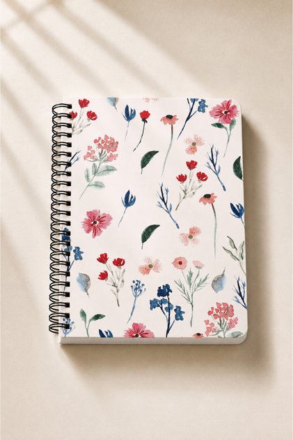 Notebook - Bullet Journal| Dotted| Steel Spiral| 90 Sheets| Thick Pages| Hard Cardboard Cover|