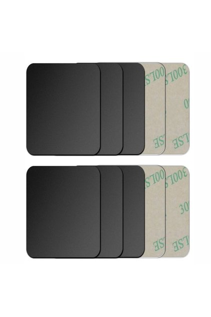 10pcs Black 45x65mm Magnetic Metal Plate For Car Phone Holder Universal Iron Sheet Disk Sticker Moun