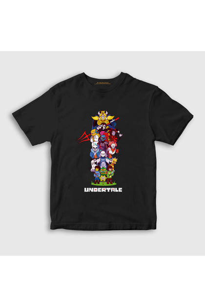 Unisex Kids Black All Undertale T-Shirt 31650Tt