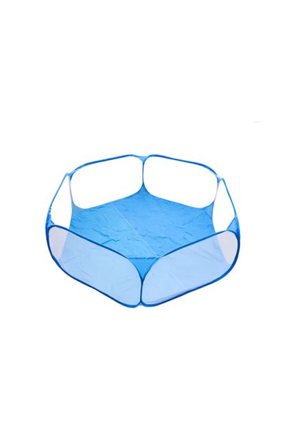 Blue 120cm Hexagon Children Ball Pool Mesh Fence Tent Portable Foldable Versatile Kid Playground Ind