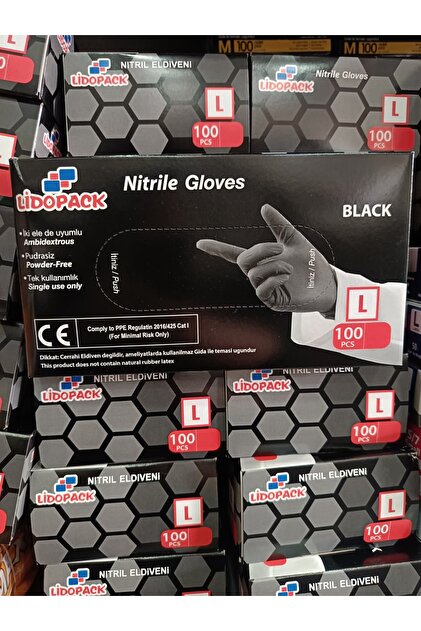 Nitrile Examination Gloves Powder-Free Size L 100 Pieces