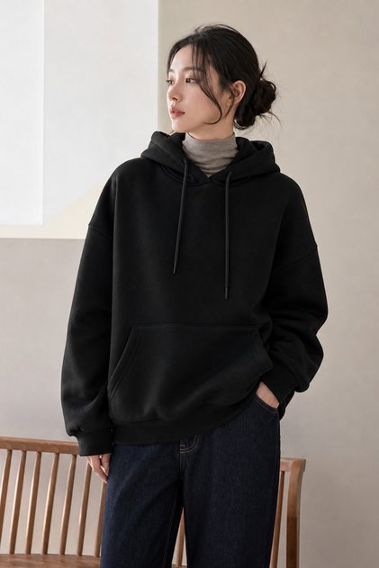 Women's Oversize Hooded Sweatshirt Comfortable Fit Daily Basic Hoodie