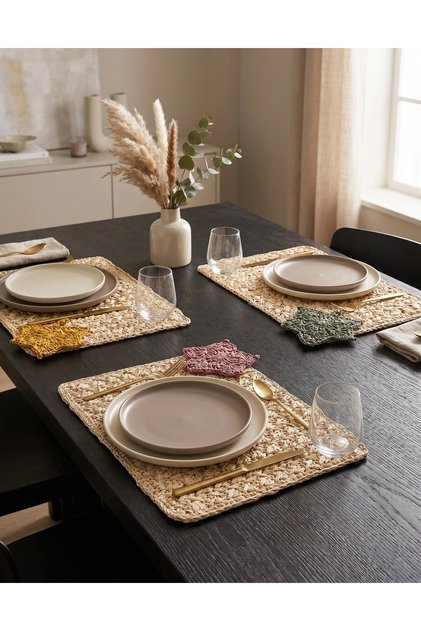 Decorative Handmade Raffia Rope Placemat - Single Sale