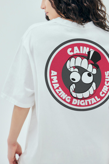 Tee&more. Unisex Oversize The Amazing Digital Circus Caine Sırt ve