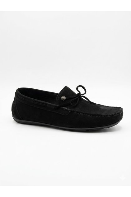 Black Suede Daily Comfortable Loafer Shoes -1642622