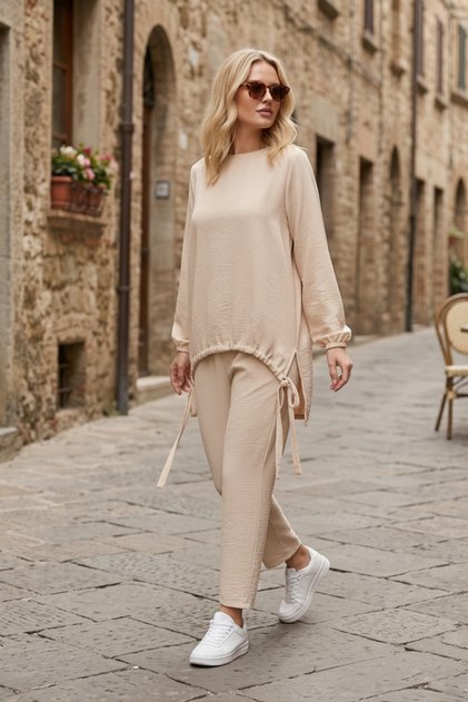 Fine Woven Casual Two-Piece Set