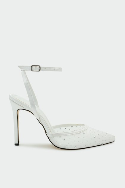 Ripple Stone Women's White Heeled Shoes