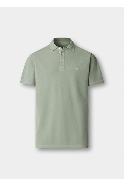 Green Pure Cotton Men Premium Polo T-Shirt