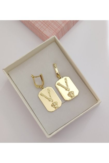 Cercei FAMY ,OTEL INOXIDABIL PLACAT CU AUR 14 K