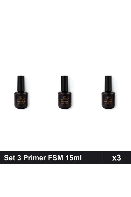 Set 3 Primer Non-Acid FSM 15ml, Bază Ojă Semipermanentă, Preparat Unghii UV