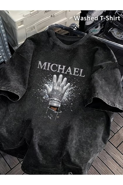 Micheal Jackson Printed Washable Vintage Unisex Oversize T-Shirt