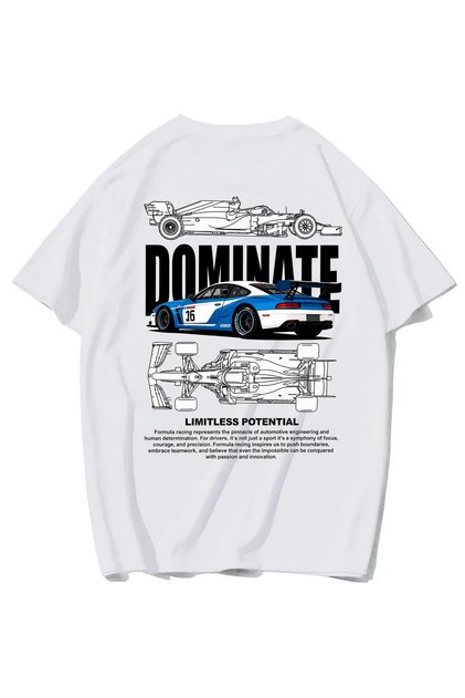 Unisex Oversize Limitless Potential Dominate T-Shirt (White)