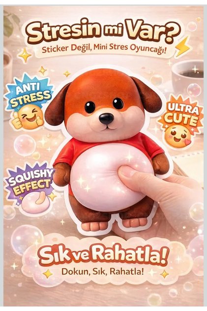 köpek sukuşi yapışkanlı squishy oyuncak yumusak