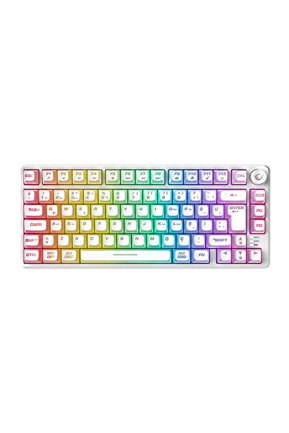 Rampage ZEPHYRA Beyaz RGB Q Oyuncu Klavyesi Sessiz Membrane