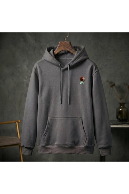 Side View Meme Design Printed Hoodie