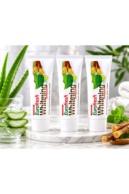 3-Pack Eurofresh Aloe Vera Whitening Toothpaste with Miswak