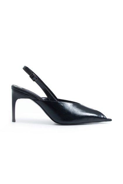 Vivien Heeled Slippers - Black