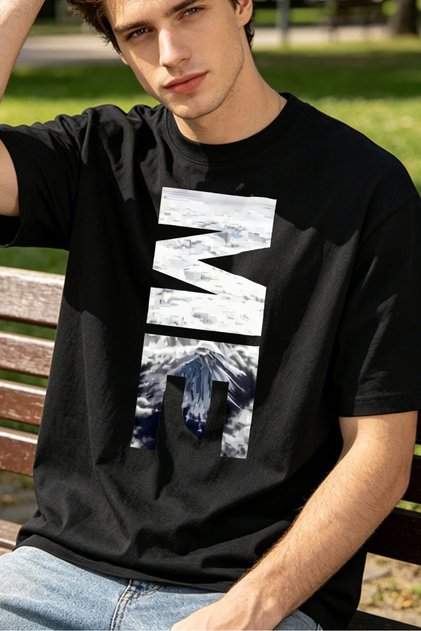 Casual Style T Shirts For Men Mountain Landscape Personalized Shirts