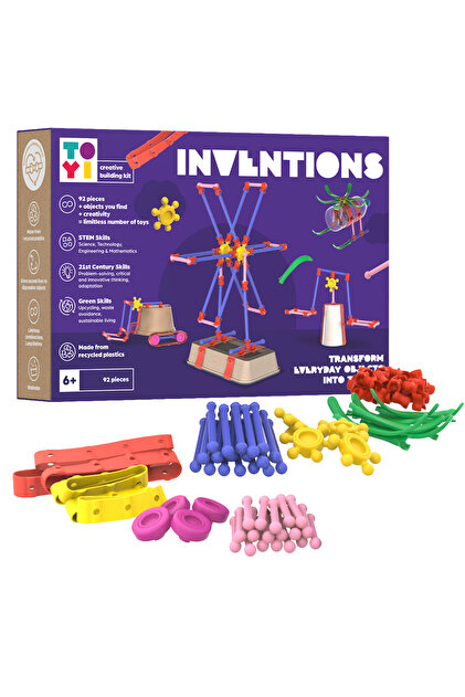 Toyi Inventions - 92 Parça STEM Seti ve Yaratıcı Yapı Oyuncakları