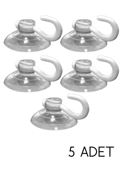 Kancalı Cam Vantuzu 3 cm Şeffaf Vantuz Askı Öpücük Askı