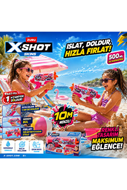 Cici Oyuncak Kız Çocuk Oyuncak Unicorn Su Tabancası X-Shot Skins