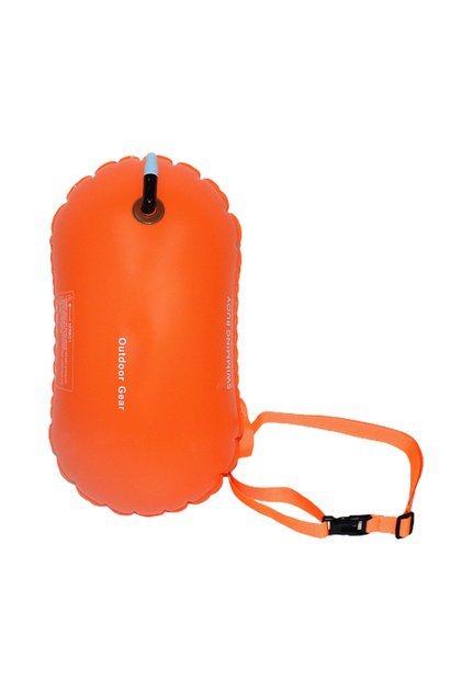 Orange 48x29cm Single Swimming Buoy Easy to Inflate Swim Buoyancy 8kg Orange Single Swimming Buoy Sw