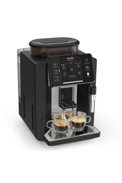 Espressor automat Sensation EA910A10, 5 rețete, presiune 15 bari, 1450 W, Sistem Thermoblock Compact, negru și argintiu