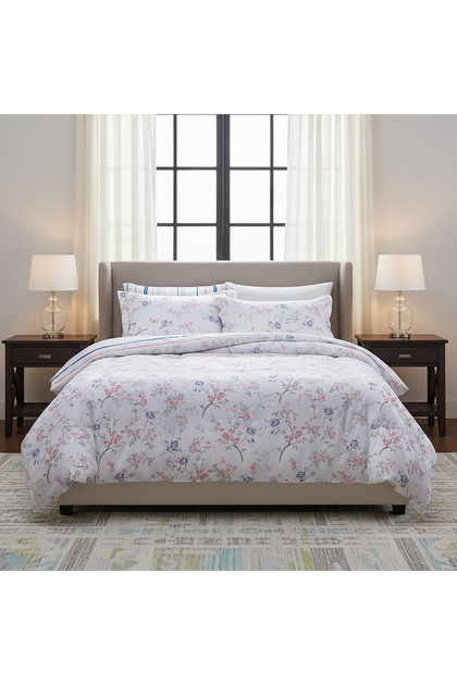 Microfiber Teselia Floral 6Pc Comforter Set Super King/King 260*240Cm