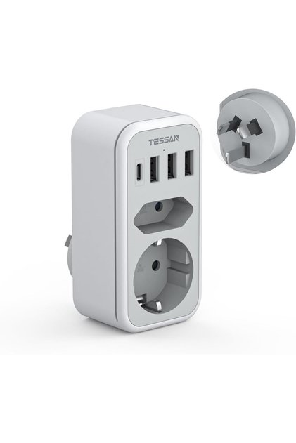 Gniazdo Elektryczne Rozgałęźnik 6în1 USB C 3 USB A 2500W Tessan