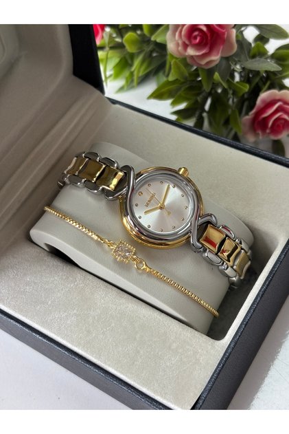 Original-Women's Wristwatch - Gold Silver Color - Adjustable Steel Band - Bracelet Gift