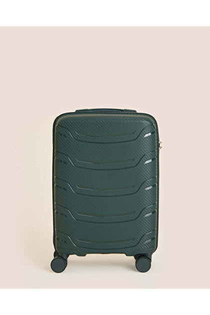 Green 20 Inch Hard Luggage With Tsa Lock