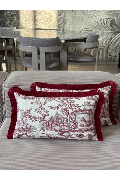 Double Sided Villagers Decorative Fringed Cushion Cover 1 Piece 30X50(Sk-D09)