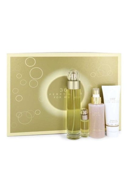 مجموعة هدايا 360 (ماء تواليت + معطر للجسم + جل استحمام) 315.5 مل