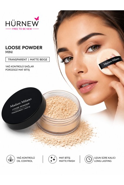 HÜRNEW loose powder toz pudra 02 ten