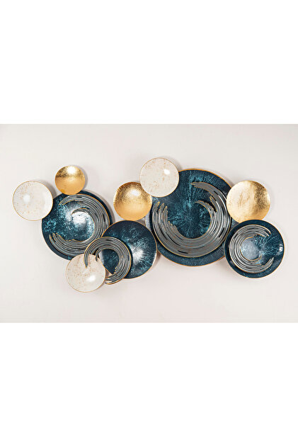 METAL PANO LACİVERT GOLD BEYAZ