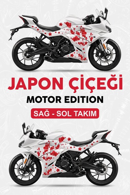 JAPON ÇİÇEĞİ KAPLAMA STİCKER-Motor Edition