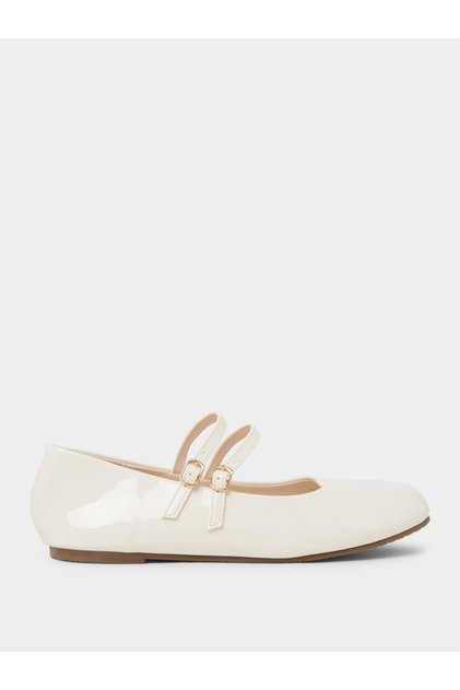Plain Double Strap Ballerina Shoes