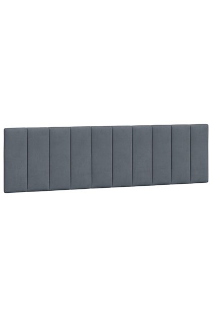 Pernă tăblie de pat, Hanko, gri închis, 180 cm, catifea