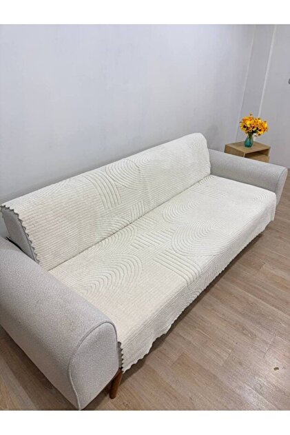 Non-Slip Sole Sponge WELSOFT Sofa - Sofa Bed Cover 170x210 ( 1 item ) cream color