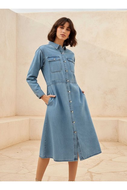 DENIM SHIRT DRESS