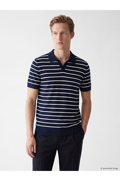 Quality Parts from Çelebi Store Devrik Roba Yaka Striped Men's Knitwear Sweater