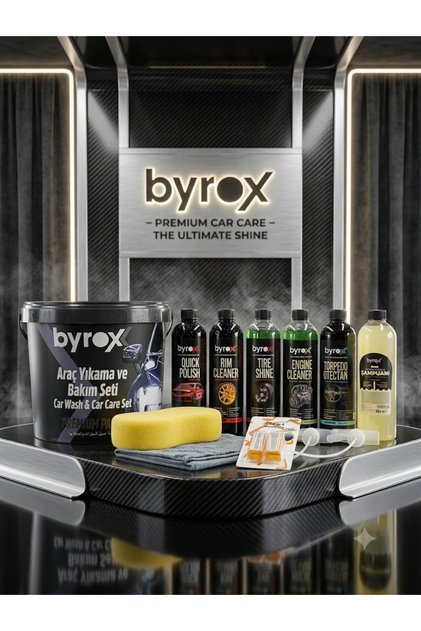 Premium Araç Yıkama Ve Detaylı Bakım Seti - 7'li Kimyasal + Sünger + Mikrofiber Bez + Oto Kokusu