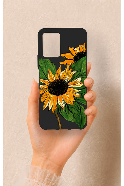 Vivo Y21 Compatible Sunflower Patterned Silicone Case