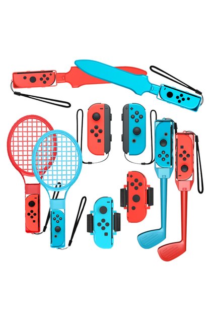 Set de accesorii Dux Ducis 10-în-1 cu husă de depozitare pentru Nintendo Switch 2, Multicolor