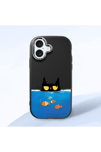 iPhone 17 Compatible Black Silicone Case with Shock-Absorbing Camera Protections