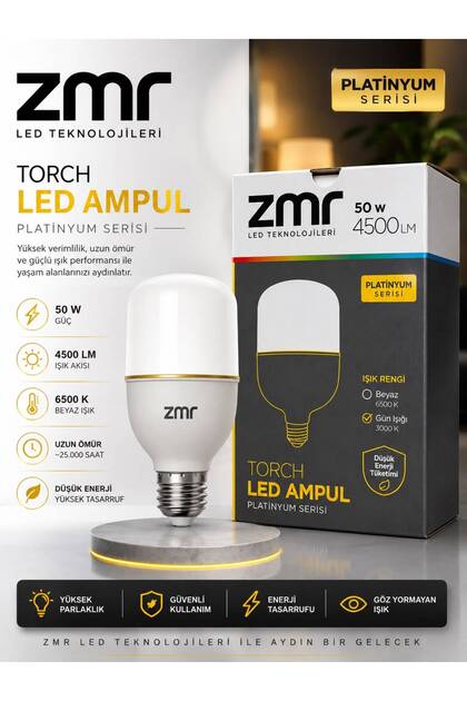 GÜN IŞIĞI TORCH LED AMPUL 50 W E-27-PLATİNUM SERİSİ