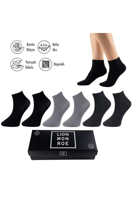 Pure Bamboo Summer Men's Half-Toe Flat Short Socks Seamless Premium Gift Boxed 7-Piece Softaura Series L5952Aznp